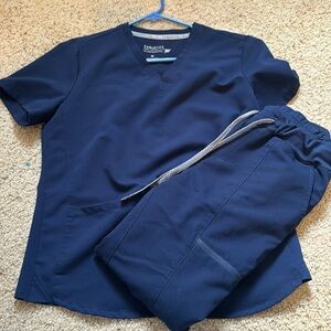 Navy blue Fabletics scrub set